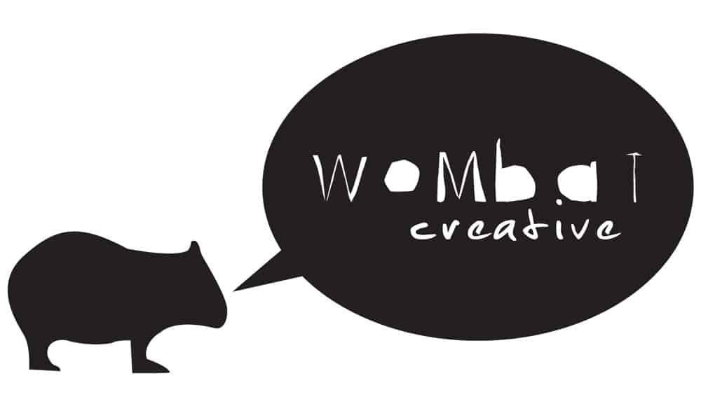 wombat creative logo black logo