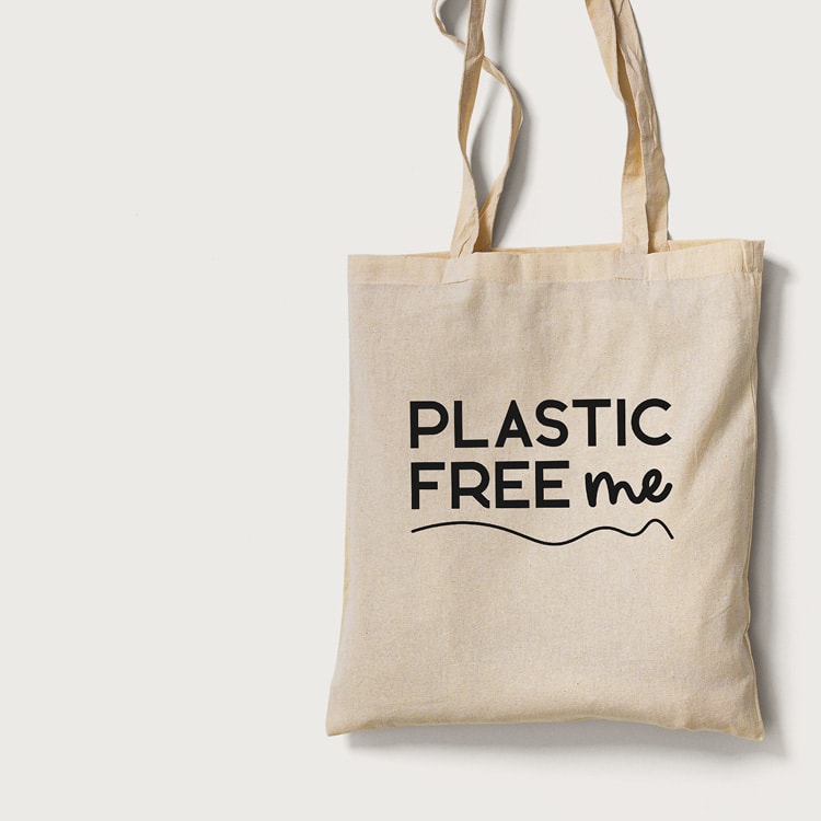 plastic free me tote bag