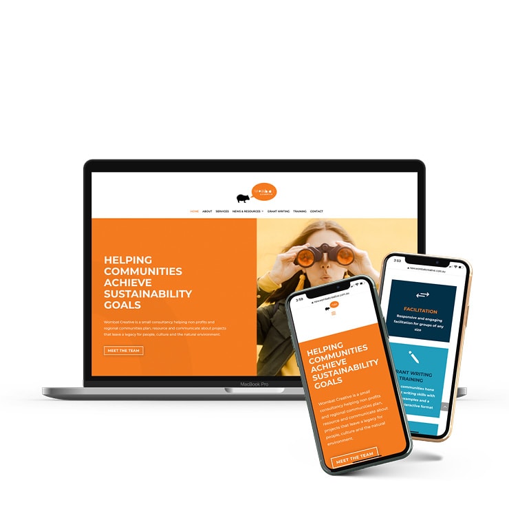 wombat creative website design