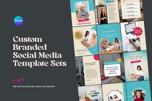 custom branded social media template pack