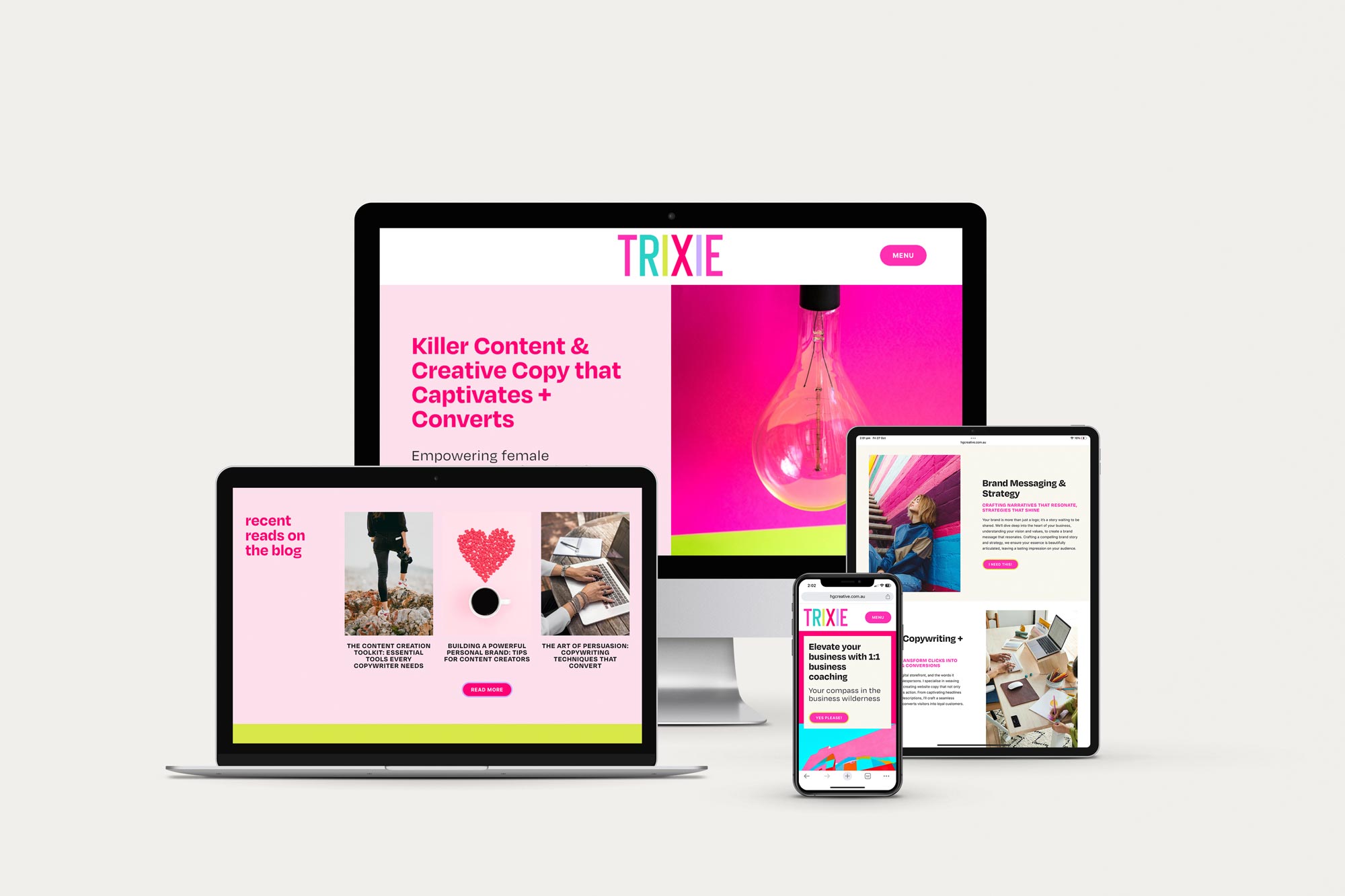 trixie website template